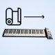 Keyboard elastyczny 61 klawiszy MIDI zwijana klawiatura one size 8