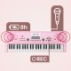 Keyboard dla dziewczynki 49 klawiszy akumulator/ mikrofon KD49P Max różowy one size 12