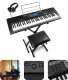 Zestaw: Keyboard 61-klawiszy bateryjny+ statyw+ ławka+ słuchawki Rhapsody61 Max one size 1
