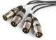 Splitter z 4 złączami XLR (męskimi) do RJ45 0,7m Pd Connex one size 3