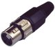 Złącze żeńskie 3-pin, metalowe - XLR-F one size 1