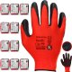Rękawice Robocze MERCATOR Tech Red+Black Latex - 120 Par (7 - S) 13