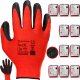 Rękawice Robocze MERCATOR Tech Red+Black Latex - 120 Par (7 - S) 5