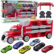 Zestaw Ciężarówka Rozkładana Z Torem Wyścigowym 6 Autek LEAN Toys 1