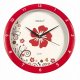 Kinghoff Wanduhr mit Blumenmuster 1