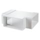 Ventilation tee PLASTIVENT, 60 x 204, branch angle 90deg, plastic, white, 838P 1
