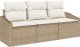 vidaXL Zestaw mebli ogrodowych 3-częściowy z poduszkami Beżowy Polirattan 1