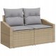 vidaXL Zestaw Sof Ogrodowych 6 Elementowy z Poduszkami Beżowy Polirattan 4