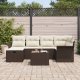 vidaXL 7 Częściowy Zestaw Sof Ogrodowych Z Poduszkami Brązowy Poli Rattan 3