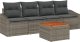 vidaXL Zestaw sof ogrodowych 5-częściowy z poduszkami, szary, polirattan, akacja. 1