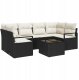 7-częściowy zestaw sof ogrodowych vidaXL z poduszkami czarny polirattan 1