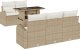 vidaXL Zestaw sof ogrodowych 6-częściowy z poduszkami beżowy polirattan 2