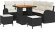 vidaXL 8-częściowy zestaw sof ogrodowych z poduszkami Czarny Polirattan Akacja 1