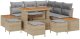Zestaw sof ogrodowych vidaXL 8-częściowy z poduszkami Beżowy Polirattan Akacja 1