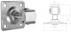 Zawias PSG 61.018 z szyldem 80x80x3mm - gwint M16 (regulowany) 5