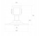 Zawias PSG 61.018 z szyldem 80x80x3mm - gwint M16 (regulowany) 6