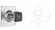 Zawias PSG 61.018 z szyldem 80x80x3mm - gwint M16 (regulowany) 7
