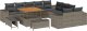 vidaXL Zestaw Sof Ogrodowych 13 Części z Poduszkami Szary Polirattan Akacja 2