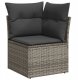 vidaXL Zestaw 9 Częściowej Sofy Ogrodowej z Poduszkami Szary Rattan 7