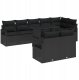 vidaXL 9-częściowy zestaw kanapowy do ogrodu z poduszkami czarny polirattan 2