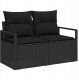 vidaXL 9-częściowy zestaw kanapowy do ogrodu z poduszkami czarny polirattan 4