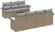 vidaXL 8-częściowy zestaw sof ogrodowych z poduszkami beżowe polirattan 1