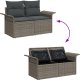 vidaXL Zestaw sof ogrodowych Zestaw 4 Szary Rattan Duży Modułowy 5