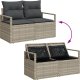 vidaXL 4-częściowy zestaw sof ogrodowych z poduszkami jasnoszary polirattan 3