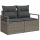 vidaXL 8-częściowy Zestaw Sofy Ogrodowej z Poduszkami Szary Polirattan Akacja 4