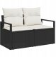 vidaXL 9-elementowy zestaw sofy ogrodowej z poduszkami Czarny Rattan PE 4