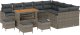 vidaXL 13-elementowy Zestaw Sofy Ogrodowej z Poduszkami Szary Polirattan Akacjowy 1