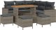 vidaXL 9-częściowy zestaw kanap ogrodowych z poduszkami szary rattan polietylen akacja 1