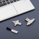 Pendrive 32GB USB 3.2 Gen 1 (USB A / USB C / Lightning / Micro USB) Forcell F-Data Metal Quad srebrny 1