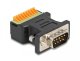 DELOCK D-Sub 9 St > Terminalblock Adapter mit Drucktaster 1