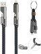 4smarts USB-C Kabel ComboCord Flat 240W, 1,5m + Keyring Kabel 1