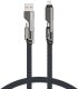 4smarts USB-C Kabel ComboCord Flat 240W, 1,5m + Keyring Kabel 2