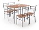 Zestaw FAUST stół + 4 krzesła dąb naturalny/czarny HALMAR 2