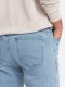 Washowane męskie jeansowe spodnie TAPERED FIT z przetarciami  błękitne V1 OM-PADP-0163 XL 4