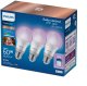 Philips Wiz Full Color Smart LED Bulb  E27  3 gab.  balta - Vieda spuldze 1