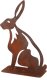 DECORATION HARE RUST 19.3X10X27CM 1