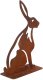DECORATION HARE RUST 19.3X10X27CM 3