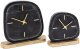 Zegar stołowy 24cm czarny metalowy  elegancki i kompaktowy 2