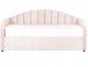 Łóżko wysuwane Welur EYBURIE 90 x 200 cm Pastelowy róż 4