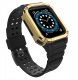 Pasek z etui ochronnym Protect Strap Band do Apple Watch 38 / 40 / 41 mm opaska obudowa pancerna - czarny, złoty 2
