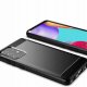 Carbon Case elastyczne etui pokrowiec Samsung Galaxy A72 4G czarny 4