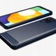 Carbon Case elastyczne etui pokrowiec Samsung Galaxy A22 4G czarny 4