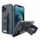 Rope case żelowe etui ze smyczą łańcuszkiem torebka smycz Samsung Galaxy S21 5G granatowy 1