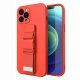 Rope Case silikonowe etui ze smyczą torebka smycz pasek do Redmi Note 11 Pro czerwony 2