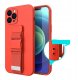 Rope Case silikonowe etui ze smyczą torebka smycz pasek do Redmi Note 11 Pro czerwony 8