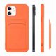 Card Case silikonowe etui portfel z kieszonką na kartę dokumenty do Samsung Galaxy A73 czarny 2